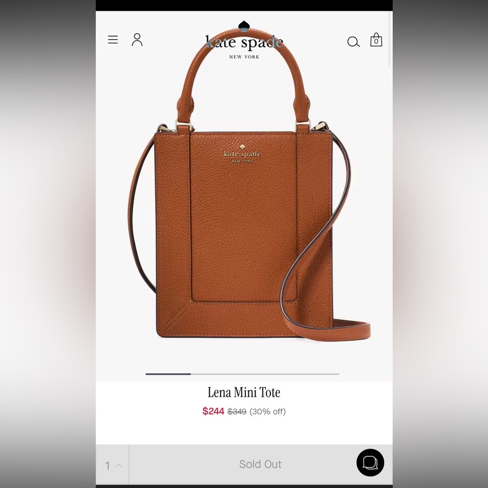 NWT Kate Spade Tan Purse Mini